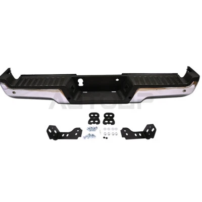 Chrome Rear Bumper Assembly for 2017-2022 Ford F-250 F-350 SuperDuty w/ Park - Image 1 of 4