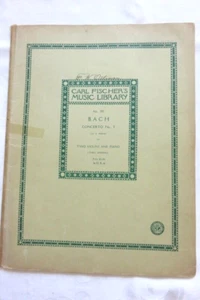 Carl Fischer’s Music Library BACH concerto No. 3 D minor two violins & piano 787 - Picture 1 of 12