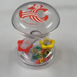 Vintage 1980 Johnson & Johnson Clown Baby Toy Rattle Rolling Stars Playpath - Picture 1 of 3