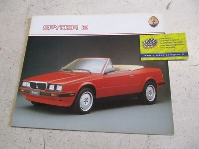 DEPLIANT MASERATI BITURBO SPYDER E - IN INGLESE - ORIGINALE  - Immagine 1 di 2