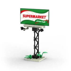 Supermarket Billboard ❤️ STICKER fit for building blocks tiles /10486 - Bild 1 von 1