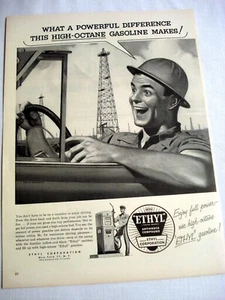 1954 Ad Ethyl Gasoline Use High Octane Ethyl - Picture 1 of 1