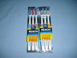 NUEVO 6 Reach Advance Design Cepillo de dientes suave 2 paquetes de 3 - Imagen 1 de 4