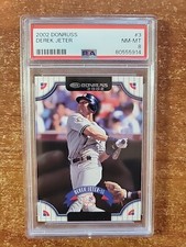 2002 Donruss HOF Derek Jeter #3 Card Graded PSA 8 NM-MT New Slab
