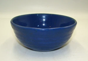 Vintage Bauer Pottery Ring Ware Ringware Cobalt Blue Cereal Bowl - Picture 1 of 3