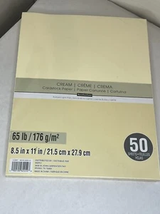 Recollections "CREAM" Cardstock Paper 8.5" x 11" 50 sheets - Picture 1 of 4