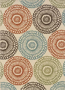 9x13 Sphinx Circles Dots Modern Beige 697J6 Area Rug - Approx 8' 6" x 13' - Picture 1 of 1