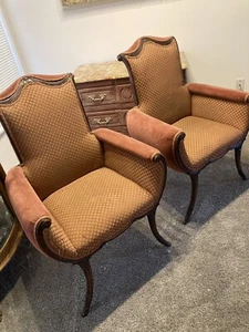 Pair of Antique Victorian Arm Chairs - Picture 1 of 3