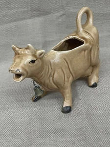 Ceramic Brown Cow Milk Creamer Cow Shape 6" x 5" - Picture 1 of 15