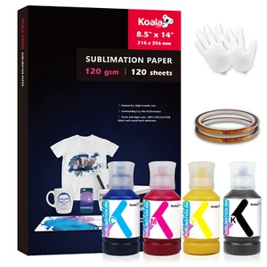 Bundle Koala Sublimation Paper 8.5x14 + 4x150ML Sublimation Ink + 2 Rolls Tape - Picture 1 of 16