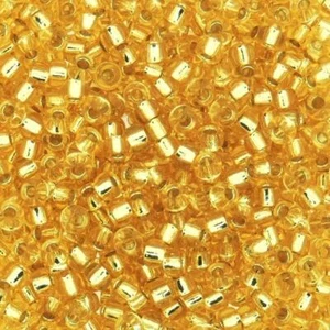 Miyuki Round Seed Beads 8/0 Silver Lined Light Gold 22GM-Tube (8-92) - Picture 1 of 2