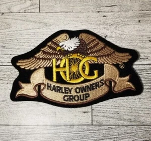 Harley Davidson Owners Group Eagle Wheel Patch Motorcycle HOG Iron Sew On - Picture 1 of 3
