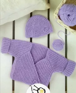 CARDIGANS baby toddler ages birth to 4 years 8 Ply copy Easy to Knit - Picture 1 of 2