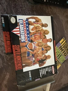 American Gladiators (Super Nintendo | SNES) Auténtica CAJA Manual Insertar Tarjeta Reg - Imagen 1 de 15