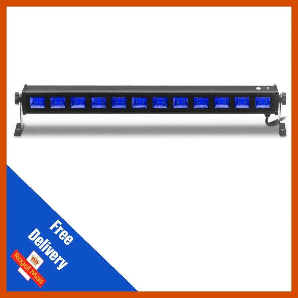 Stagg Ultraviolet UV 12x 3W LED Bar Disco DJ Party Stage Club Blacklight Effect - Image 1 of 1