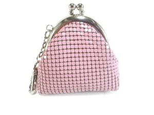 Women Mini Coin Purse Metal Mesh Kiss Lock Clasp with a Keychain (USA Stock) - Picture 1 of 88