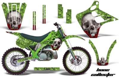 Graphic Stickers +#PLT/RIM Decals For Kawasaki KX125 KX250 1990-1991 BONES G Foto 1 de 2