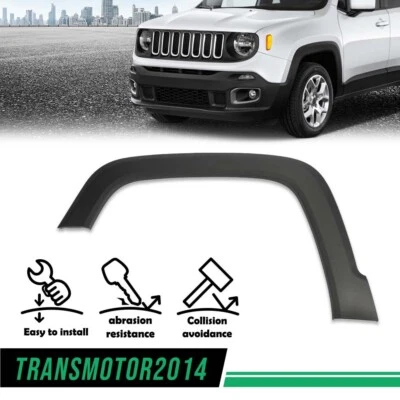 FIT FOR 2015-2021 JEEP RENEGADE FRONT LEFT DRIVER SIDE WHEEL FENDER FLARE BLACK - Image 1 of 4