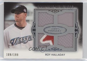 2011 Topps Marquee Gametime Mementos Quad Relics /199 Roy Halladay #GMQR-10 HOF