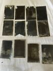 Lot Of 49 Antique Reverse Glass Negative Slides Women And Kids