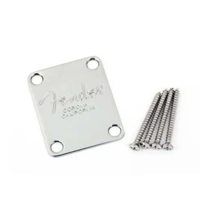 Fender Corona American Standard Bass Neck Plate Chrome 0991446100 - Picture 1 of 1