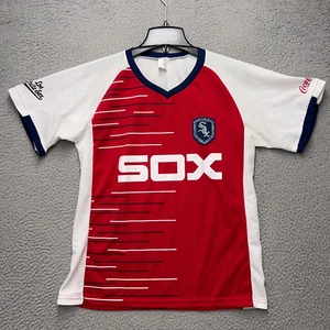 Chicago Los White Sox Soccer Jersey Shirt Mens Medium Red White Coca Cola SGA - Picture 1 of 11