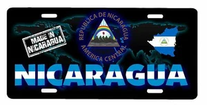 Placa de matrícula de aluminio Nicaragua 6" x 12" - Imagen 1 de 1