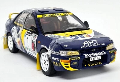 Sunstar 1/18 Subaru Impreza 555 Winner Rally Piancavallo 1998 Model Car - Image 1 of 4