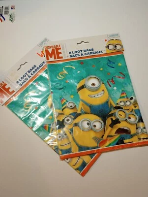 Despicable Me Minions Loot Bags - 2 Packs: 8 Bags per Pack - NOS - Image 1 of 4