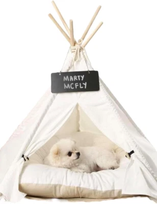 Pet Teepee with Soft Cushion for Dogs, Cats, Rabbits and Puppies, Portable Pet T - Изображение 1 из 4