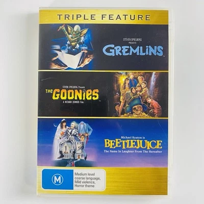 Goonies, the / Beetlejuice / Gremlins (DVD, 1985). Region 4. FREE Postage. - image 1 of 4