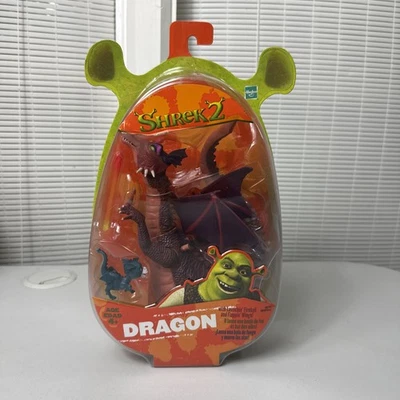 Shrek 2 Dragon & Baby Donkey Action Figure Flapping Wings 2004 Hasbro - Image 1 of 4