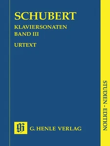 Study Score Schubert Piano Sonatas Vol III Classical Solo Henle Urtext 7x10 Book - Picture 1 of 1