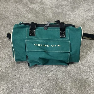 Borsone palestra Golds vintage anni 90 attrezzatura palestra oro - Foto 1 di 11