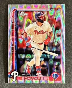 2025 Topps Chrome Kyle Schwarber #31 RayWave Refractor Phillies - Bild 1 von 2