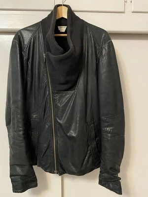 Men’s Helmut Lang Small Leather/Material Combo Jacket In  Black - Image 1 of 4