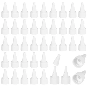 Tapas giratorias 20/410, tapas de repuesto de botellas exprimibles de plástico de 100 piezas, blancas - Imagen 1 de 6