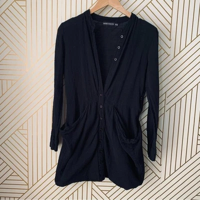 ANTIK BATIK Josefa mini dress cotton long sleeve black pockets size M / 40 - Image 1 of 4