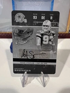 Anthony Spencer - #109 - Black Plate Auto 1/1 - 2007 Donruss Playoff Contenders - Picture 1 of 4