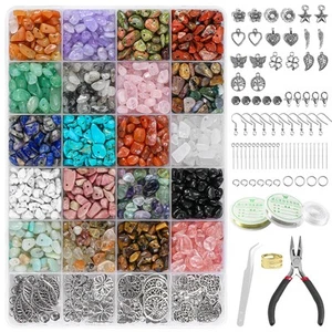 Jewelry Making Kits for Adults Women with 1200pcs 20 Colors Crystals Beads,Na... - Picture 1 of 7