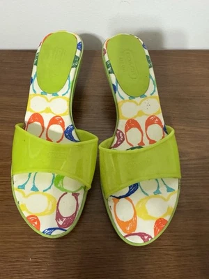 COACH Nichelle Green Low Heel Slip On Sandals, Size 9.5 - Image 1 of 4