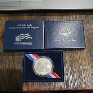 2008-P Commemorative Silver Dollar * Bald Eagle * Coin, Box &. No COA - Picture 1 of 3