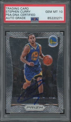 2012-13 Panini Prizm #72 Stephen Curry Autograph Gem Mint PSA DNA 10 Auto - Image 1 of 2