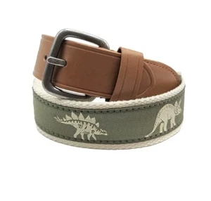 Wonder Nation Jungen Größe L Large grün Dinosaurier Gurtband Gürtel neu - Bild 1 von 3