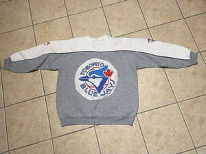 Vintage 90s Toronto Blue Jays Long Sleeve Large Softwear Sweater Color Block - Picture 1 of 10