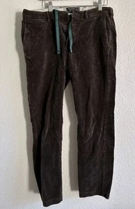 Abercrombie & Fitch - Men’s Flat Front 33x32 Brown Corduroy Drawstring Pants - Picture 1 of 10