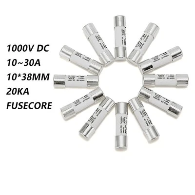 10PCS DC Fuse gPV 10x38mm 1000V 10A-30A Fusible Link For PV System Protect - Image 1 of 4