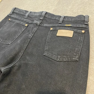 Jeans Wrangler Masculino 36x34 Preto 936 BLK Corte Cowboy Slim Fit Western Rockabilly - Imagem 1 de 4