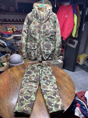 Cabelas Jacket Set Men S Brown Duck Camo Gore Tex Puffer Coat And Pants USA - Image 1 of 4