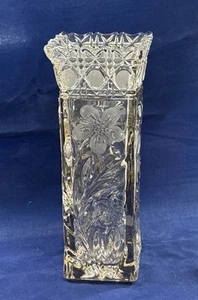 Antique McKee Innovation #410 Square 10" Vase Pressed & Cut Glass, EUC - Picture 1 of 9